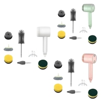 6-Brush Electric Rotating Cleaning Brush Multifunctional Handheld Cordless Electric Cleaning Brush Electric Scrubber