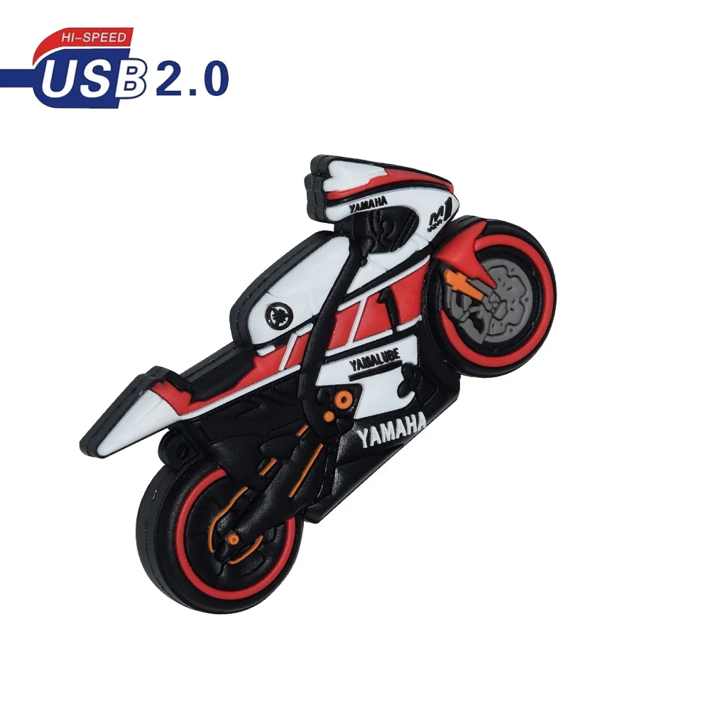 Unidad Flash USB2.0 de dibujos animados para motocicleta, 128GB, 8GB, 16GB, 32GB, unidad de bolígrafo de 64GB, 4GB, memoria en U, Pendrive Cle, Memory Stick