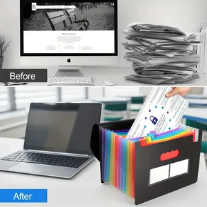 Portable Bags Bag, Erweiterungsordnerordner, Organizer ARC, Dateibox, Billpapier, Dokumenthalter, 12 Taschen 6 Hauptumsatzvertrag - №5