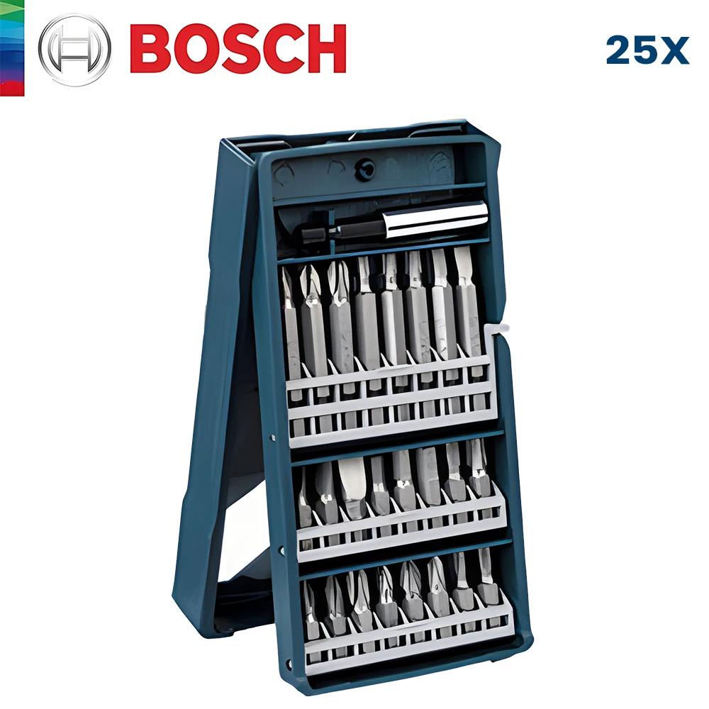 Bosch-conjunto de Bits de Chave de Fenda Elétrica Carboneto Alta Dureza Impact Driver Kit para Ferramentas Elétricas 25 mm 50 mm 25 Pcs