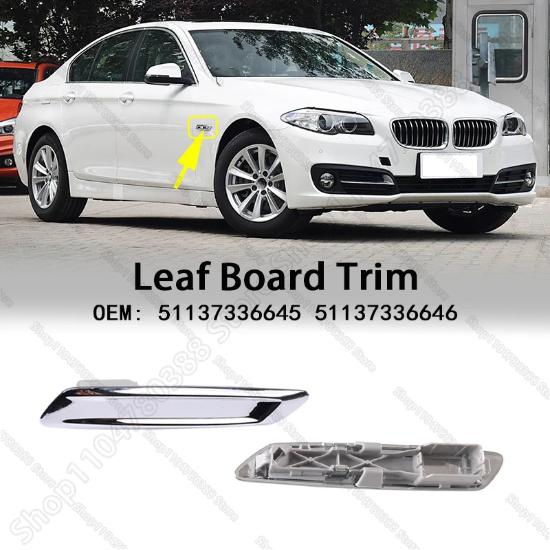

Exterior Fender Panel Trim For 2014-2017 BMW 528i 528iX 535d 535dX 535i 535iX 550i 550iX, Hybrid 5 (F10) 51137336645 51137336646