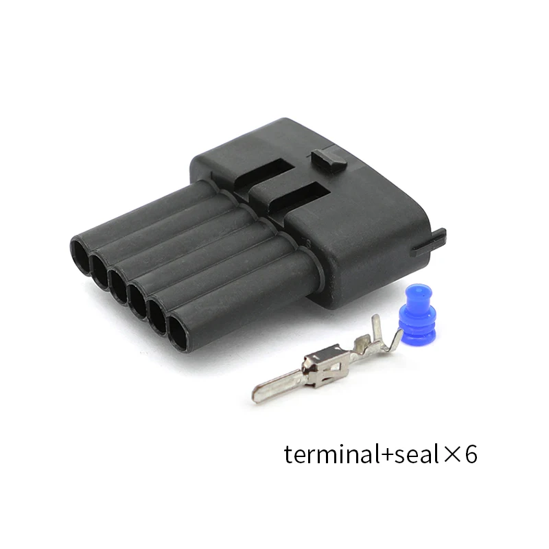 DJ7066A-3.5-11 Bosch type 6-hole rail pressure sensor plug male end automotive connector