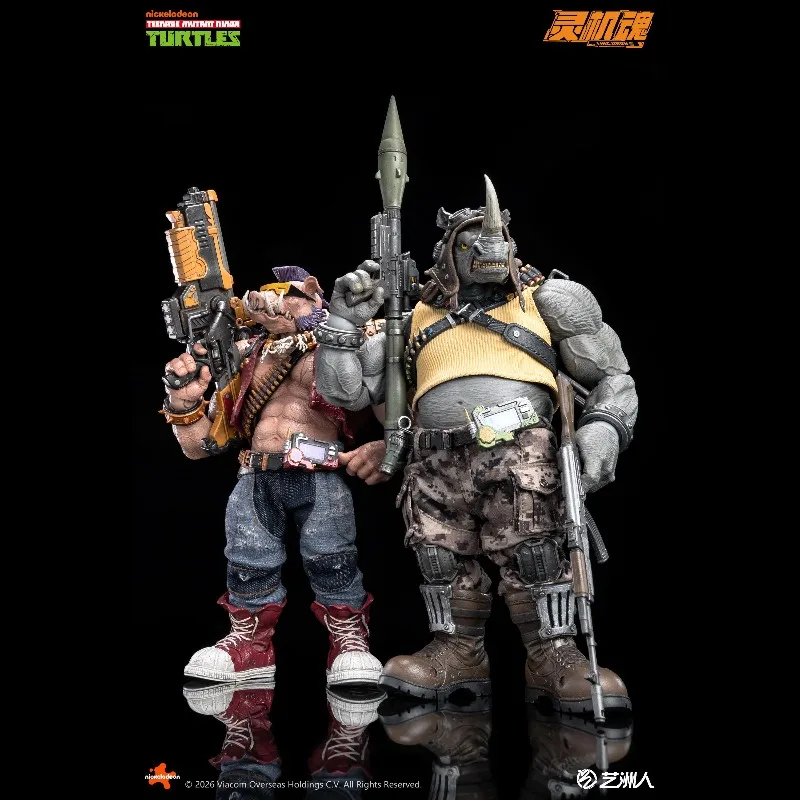 Envío Gratis en Stock Figura de Acción de Cabeza de Buey y Cara de Warthog de Rocksteady Bebop de las Tortugas Ninja Mutantes Adolescentes Lingji Soul