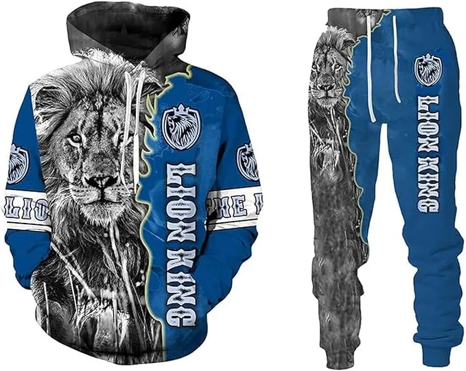 Animal 3D Tiger Printed Hoodie + Pants Suit Cool Men/Women 2 Pcs Sportwear Tracksuit Set Autumn Jogging Pants 2Pcs Sets