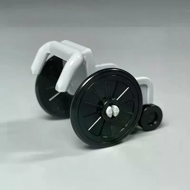 2Pcs 교육용 블록 장난감 MOC 벽돌 휠체어 손수레 이동 보조 도구 피규어 액세서리 어린이 선물