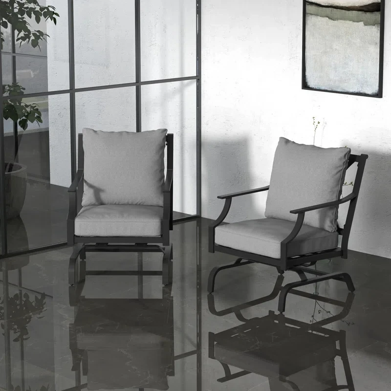 

Наборы для бистро, кресла-качалки, кресла для беседы на патио, набор для уличного чата с удобным встряхиванием из 5-10 лет ° Уникальный дизайн