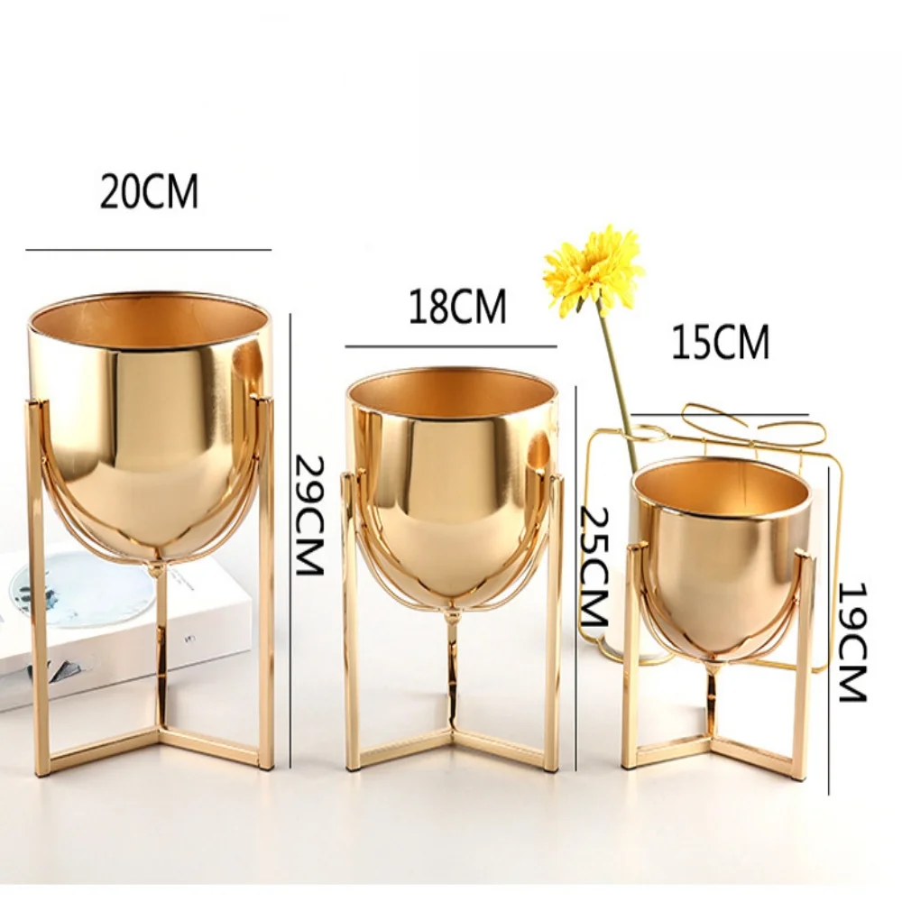 1pcs Nordic Simple Style Iron Floor Plant Holder Metal Plant Stand For Indoor Home Garden Balcony Flower Pot Display Rack Decor