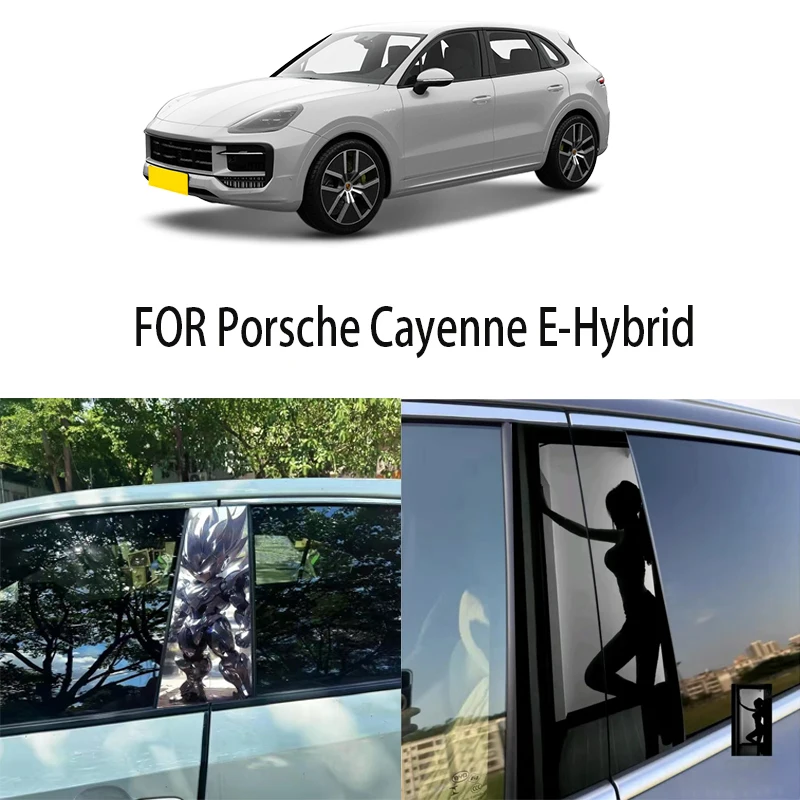 

Door Window Decoration Trims Pillar Posts Stickers Auto Styling For Porsche Cayenne E-Hybrid Car accessories