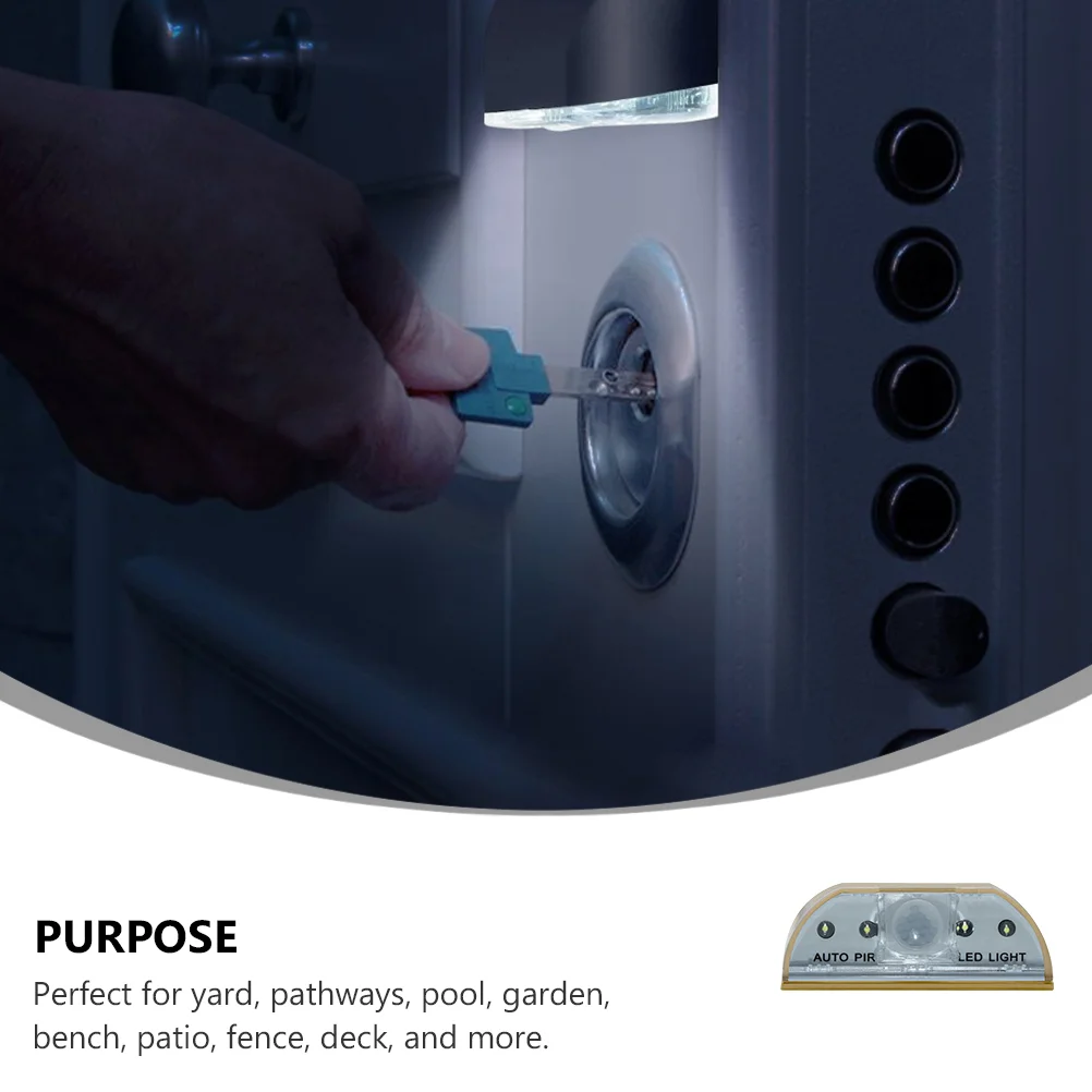 Auto sensing LED Door Lock Light Human Safe Home Entry Easy Installation Movement Detection ABS Night Keyhole Lamp