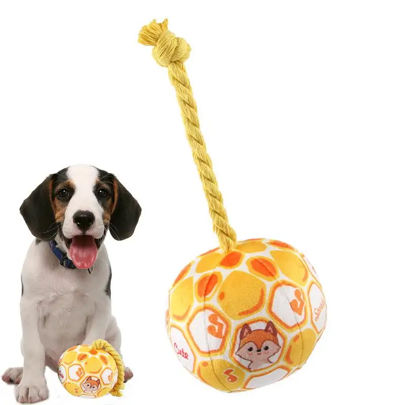 Outdoor Dog Toys Soft Elastic Toy Ball Colorful Gentle Cotton Rope Giggle Ball For cats and dogs playing exercise toys supplies