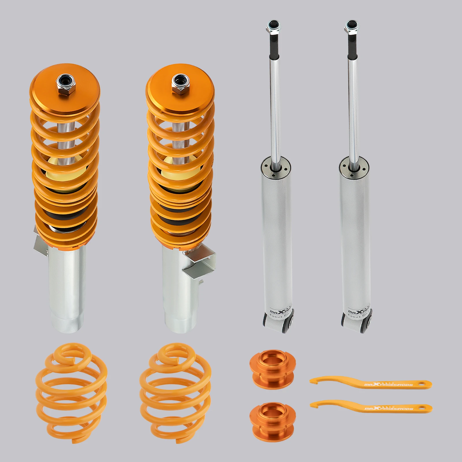 MaXpeedingrods BMW E46 316i 318d 320i, 323i 325i 328i 330i 용 코일오버, 1998-2006 높이 조절 가능 서스펜션 키트 스트럿