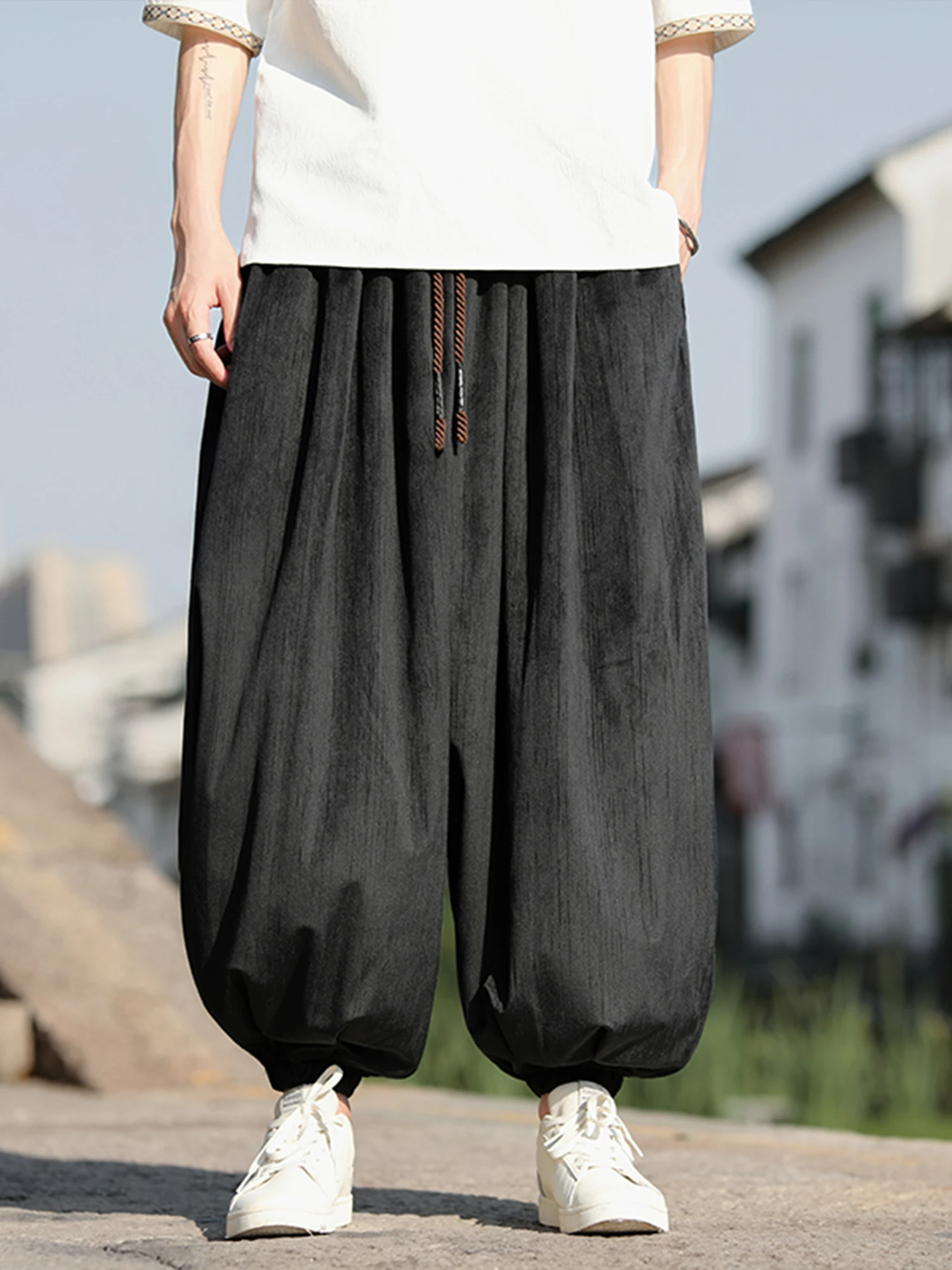 

Loose Comfortable Men's Harem Pants Chinese Sle Summer New Arrival Loose Slimming Lantern Pants Large Size Relaxed Feeling ...