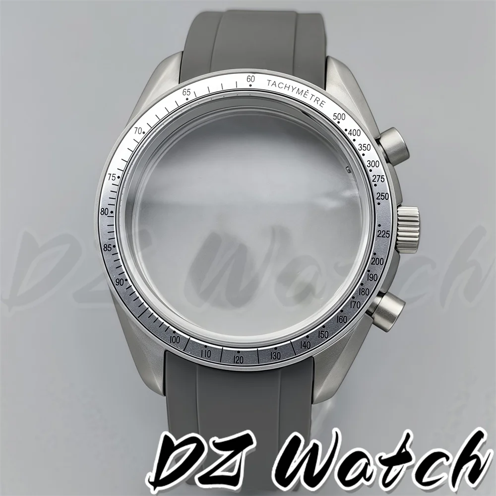 DZ New 40mm VK63 Coated Titanium Watch Case Blue Green Black Silver Insert With Glass For VK63 Quartz Chronograph Movement