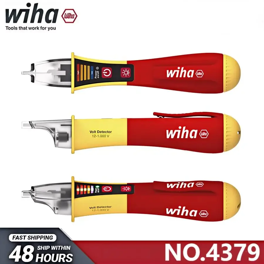 WIHA Single-pole Non-contact Volt Detector Includes 2 AAA Batteries Electric Test Pen Tracks the voltage 4379