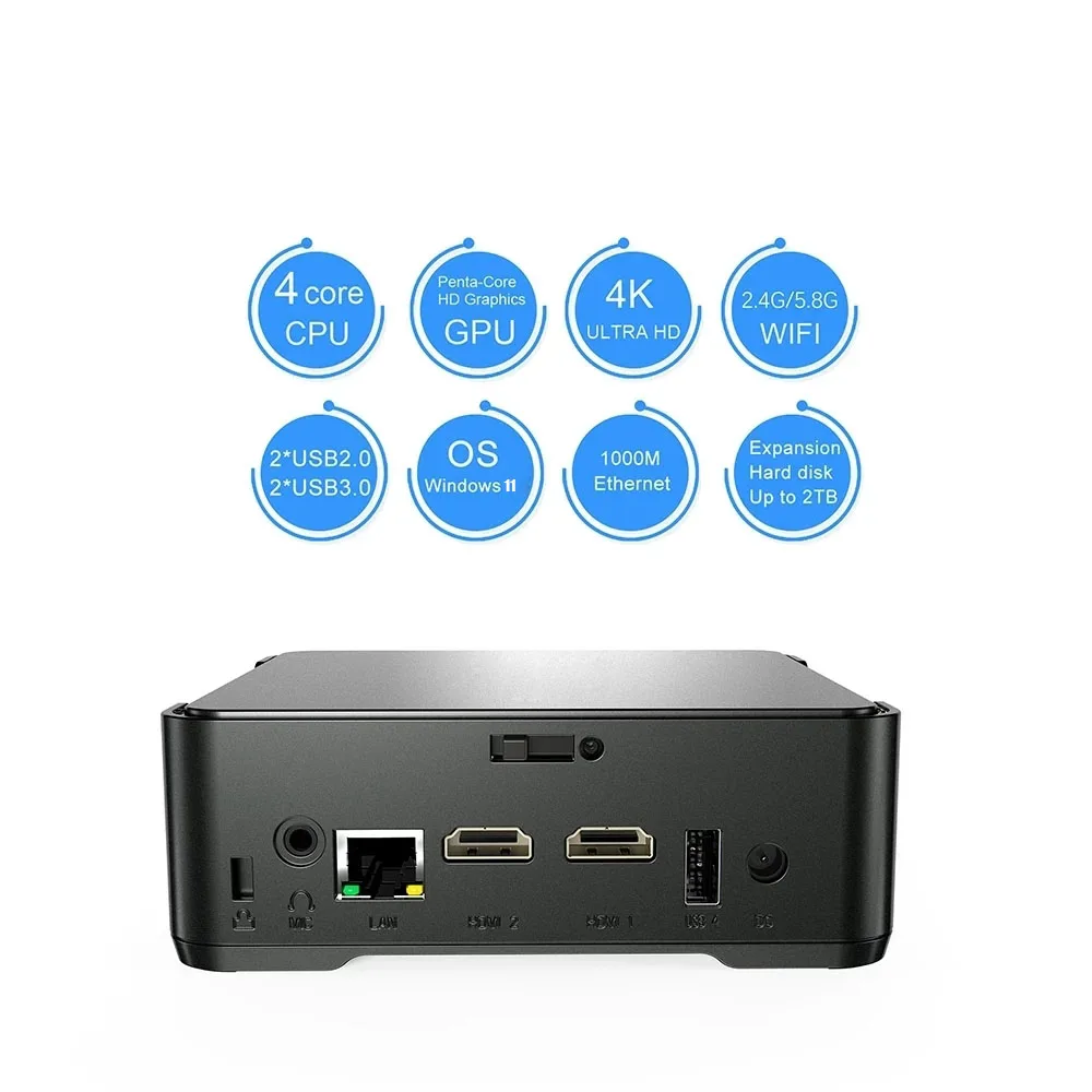 Imagem -03 - Pro Intel N5105 Mini pc Windows Quad Core Computador 8g Lpddr4 128g 256gb 512g Banda Dupla Wifi Bluetooth Hdmi Vga Desktop Htpc Gk3v