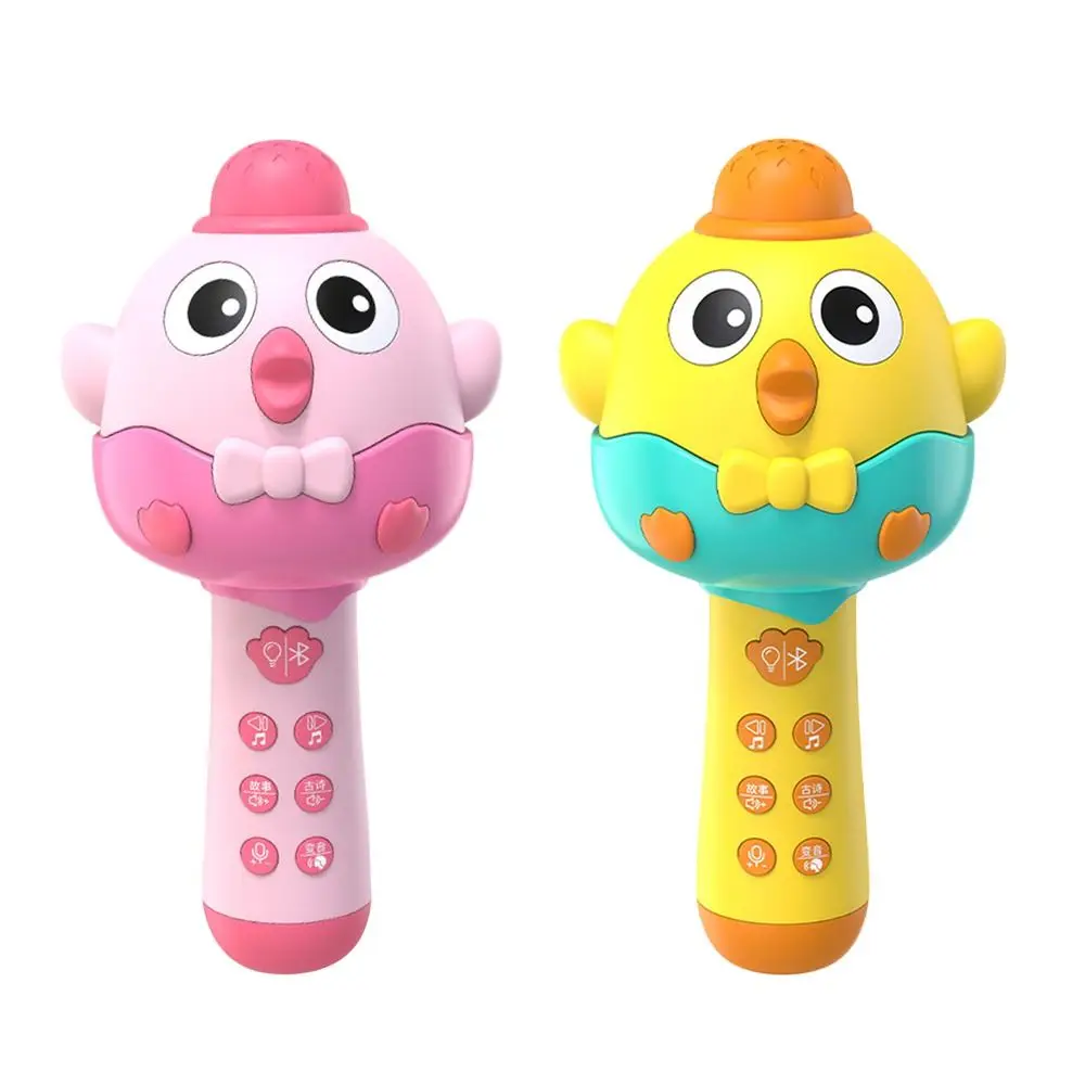 Fashion Plastic Microphones Exquisite Chick Baby singing machine Integrated Audio System Durable Voice Training Toy Party