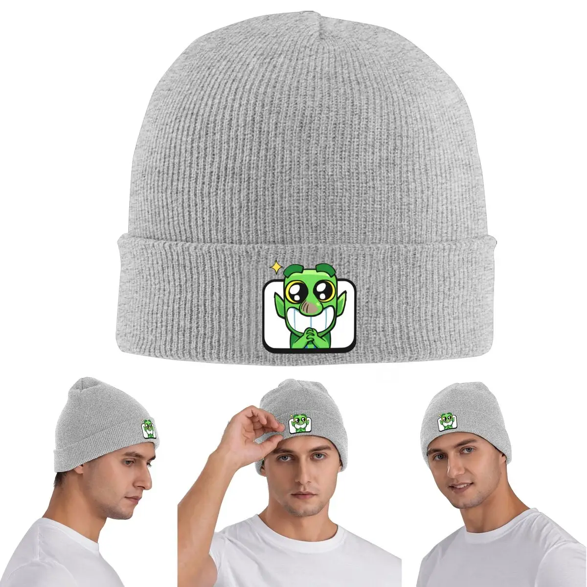 Clashed Royales Goblin Crying Emote قبعة محبوكة دافئة قبعة شتوية متماسكة قبعة Skullies Beanies الهيب هوب قبعات للجنسين