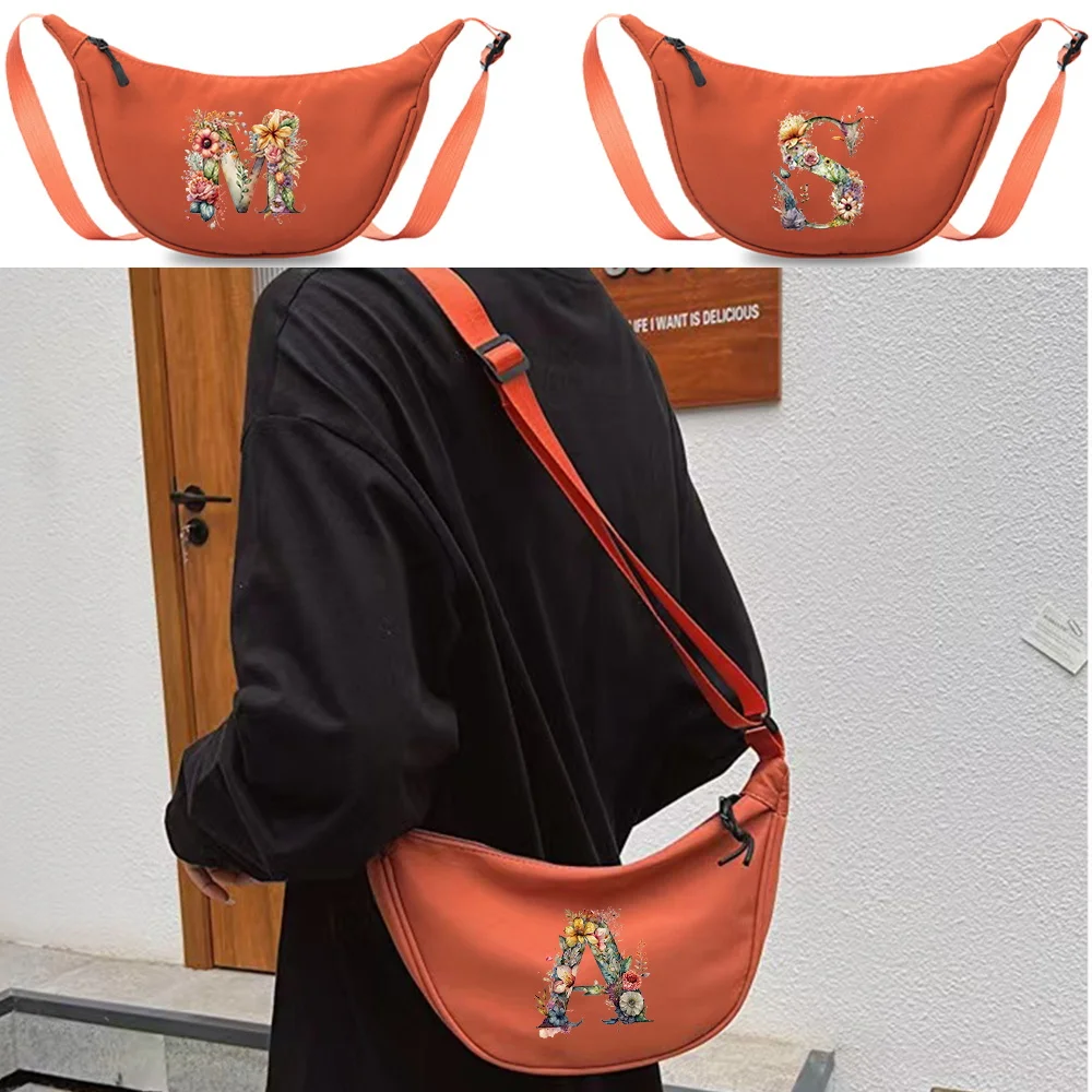 

Messenger Bag Simple and Durable Work Commuting Floral Letter Pattern Printing Series New Luxury Fashion Women Crossbody Pack