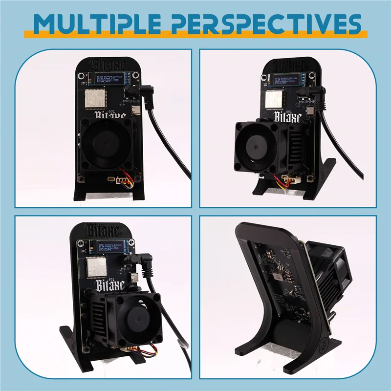 A76G-Bitaxe Gamma 601 BTC Solo Miner 1.2TH/S 18-22W BM1370 Asic Chip From Antminer S21 Pro Bitcoin Crypto Miner Black EU Plug