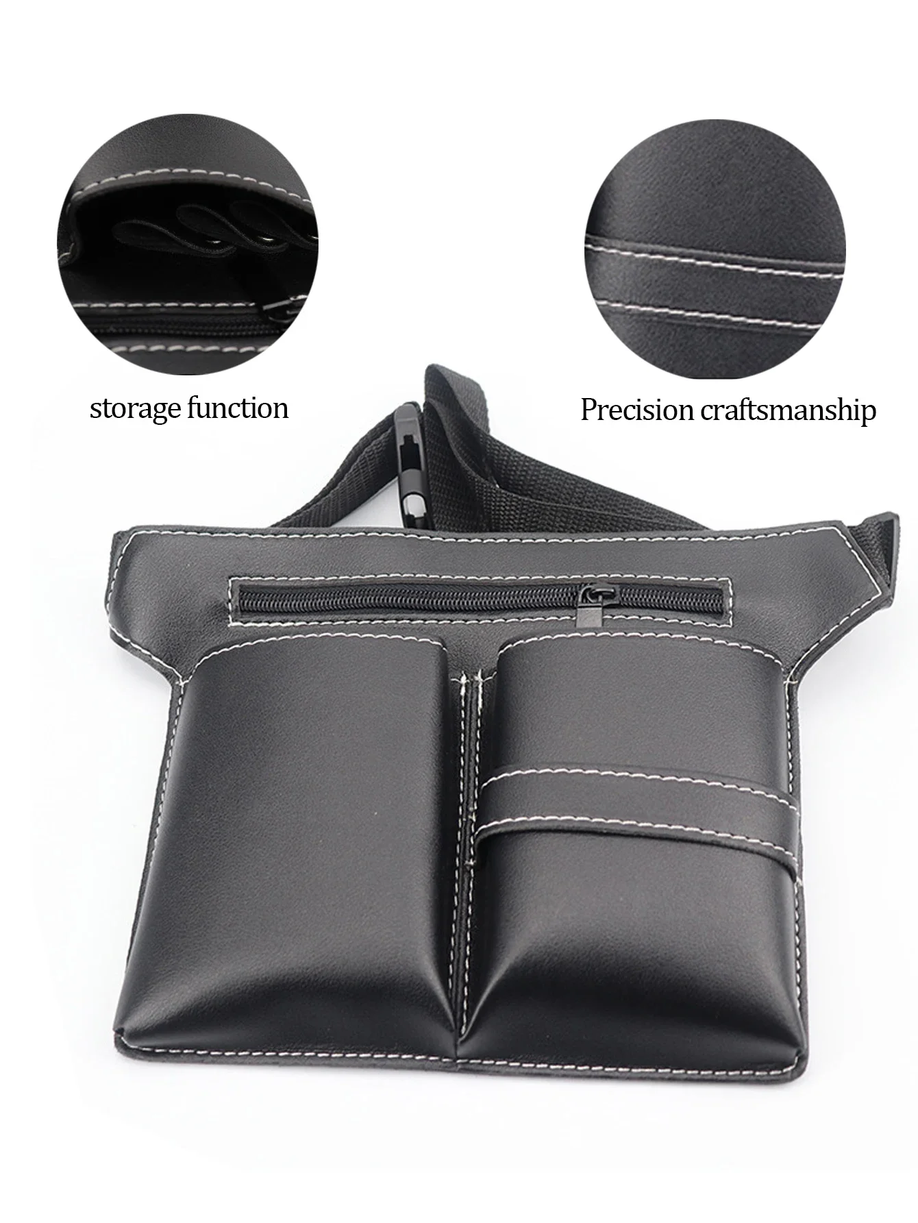 1pcs of Salon Hair Styling Tools, Scissors Comb, Large Capacity Hair Clipper Comb PU Bag with Bag Special for Real Hair Wigs