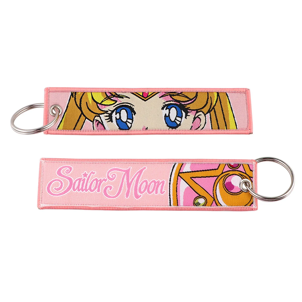 Anime Sailor Moon Bestickte Schlüsselanhänger Coole Schlüsselanhänger für Frauen Männer Auto-Schlüsselring Cosplay Zubehör Spielzeug Geschenk – Detail 5