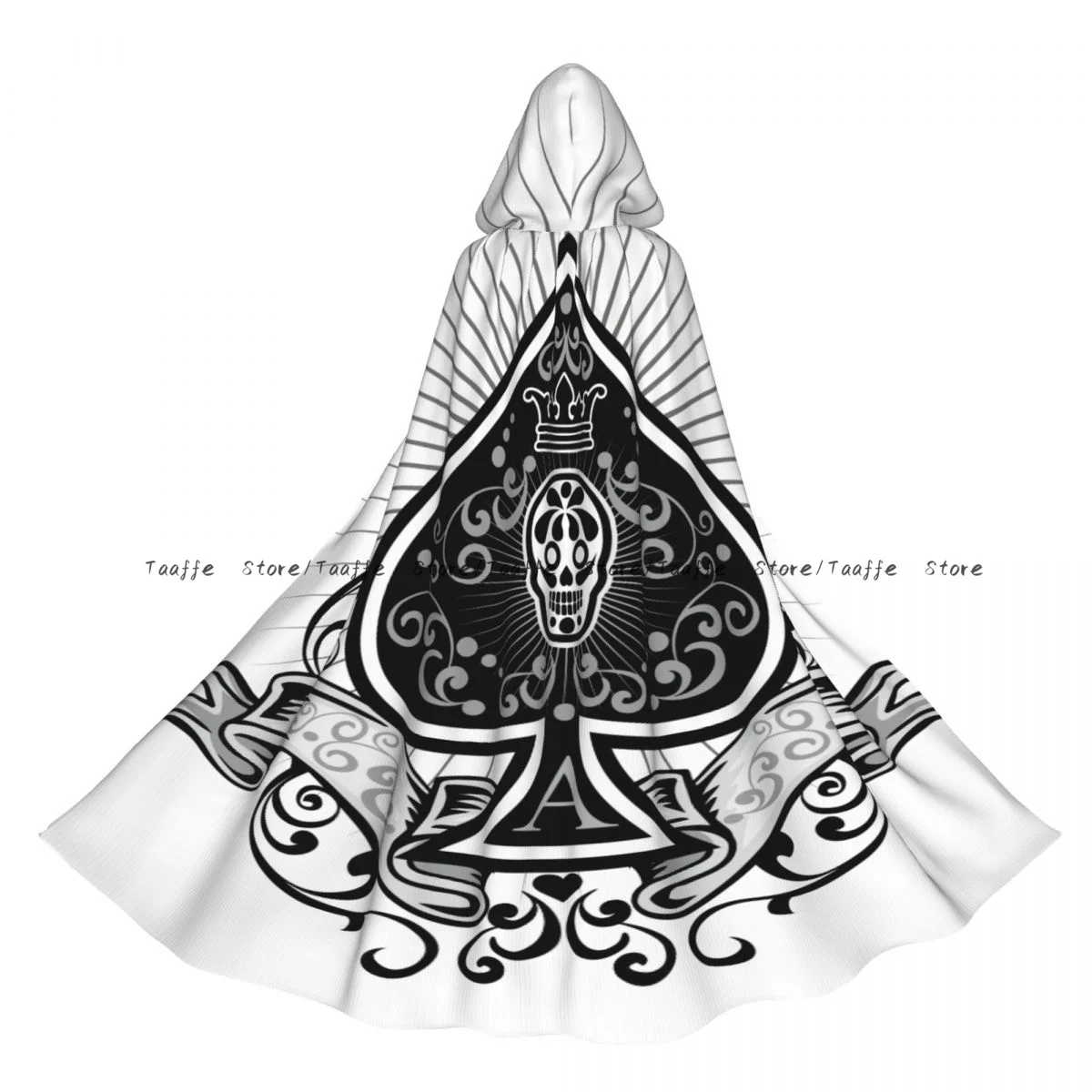 

Взрослый покер, плащ Ace Of Spades, накидка с капюшоном, средневековый костюм, ведьма, Викка, вампир, костюм на Хэллоуин, платье, пальто