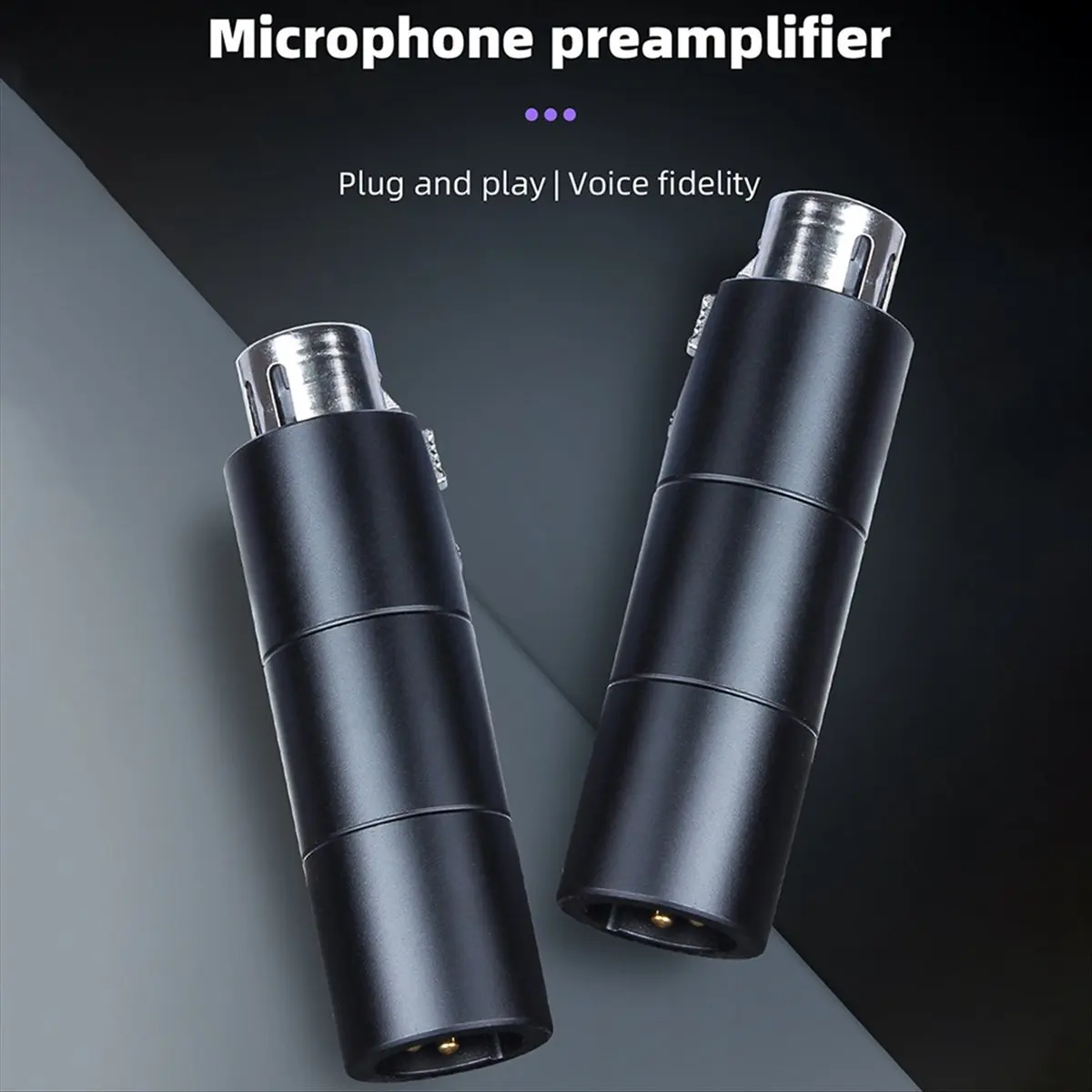ABJA DM3 Dynamic Microphone Preamplifier 28DB Gain Stage Speech Recording Lossless Sound Quality Mic Amplifier for Live