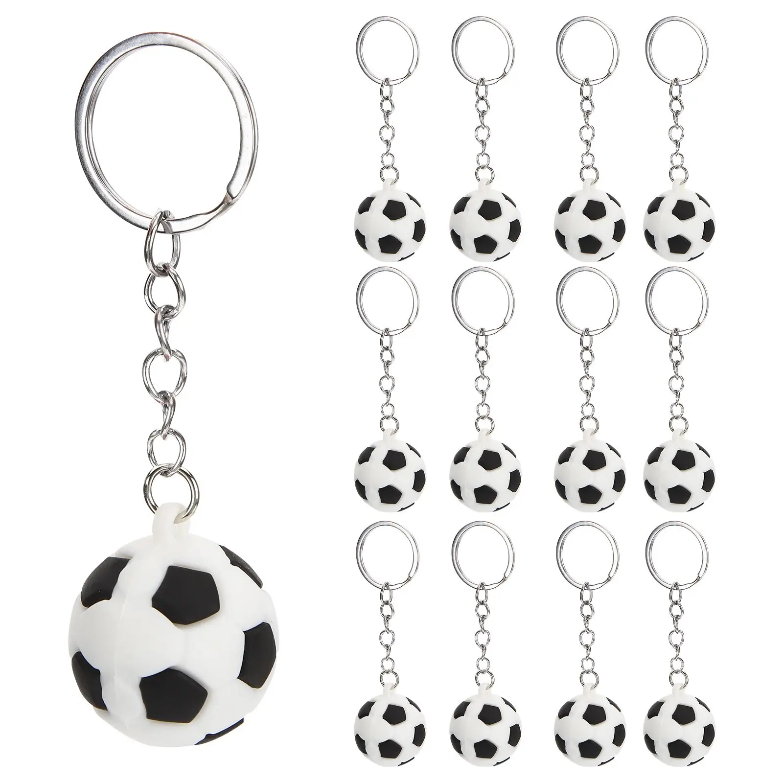 

Football Keychain Soft Rubber Realistic High Grade Material Key Holder Bag Pendant Charm Gifts Birthday Favors Sports Toys Kids