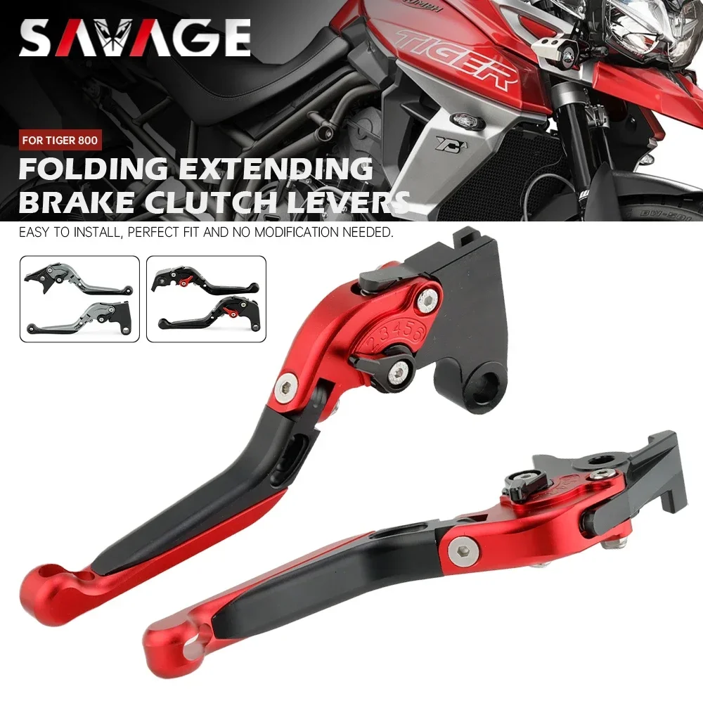 Folding Brake Clutch Levers For Tiger 800 XC/XCX/XCA/XR/XRT/XRX 2015-2020 19 Motorcycle Adjustable Extendable CNC Handles