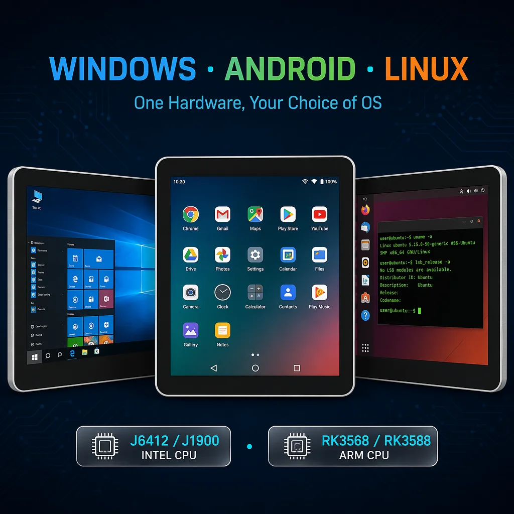 Hot Seller12 Inch Industrial HMI All-in-One Panel PC RK3288 Android 16GB Touch Screen Embedded Pure Flat HD IPS US EU
