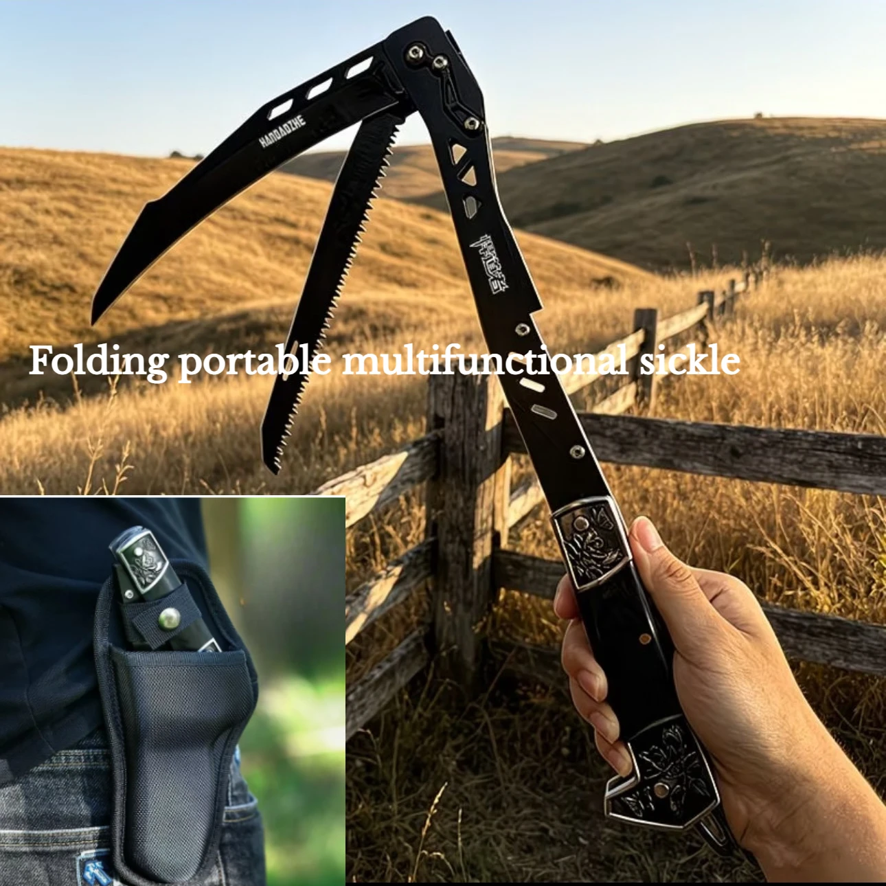 NEW Folding Portable Multifunctional Sickle Outdoor Camping Portable Emergency Survival Equipment