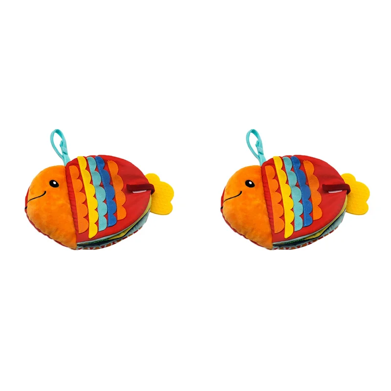 

YSUN-2X Creative Fish Cloth Book Cartoon Sea Animals Baby Early Education Soothing Washable Enlightenment Cloth Book