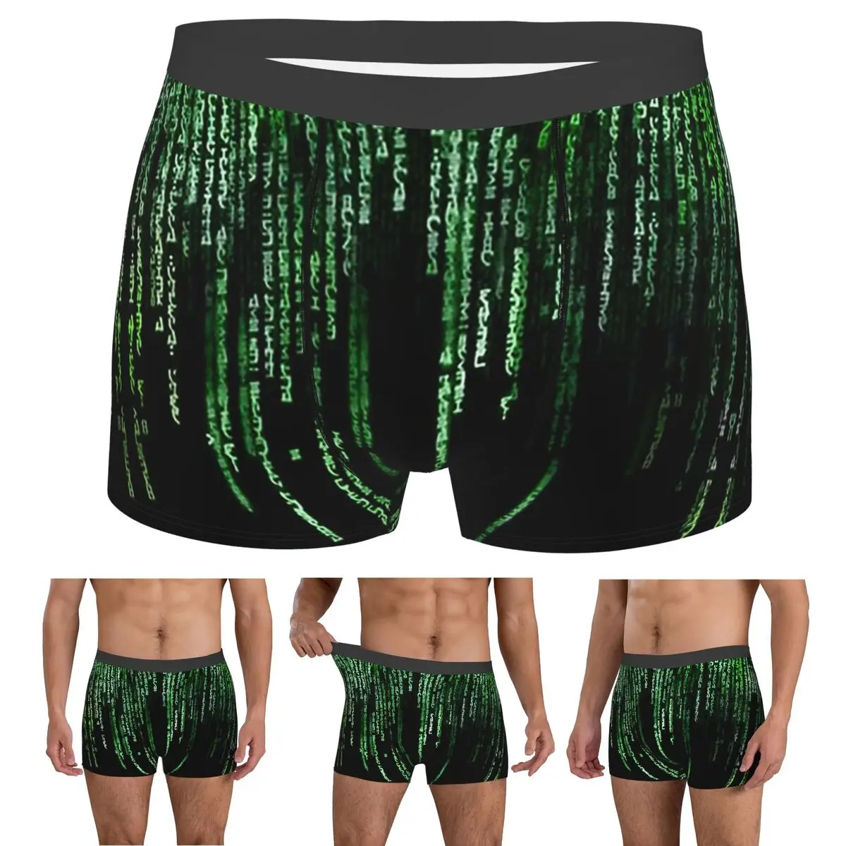 

Boxer Underpants Shorts The Matrix Panties Male Comfortable Underwear for Homme Man Boyfriend Gift