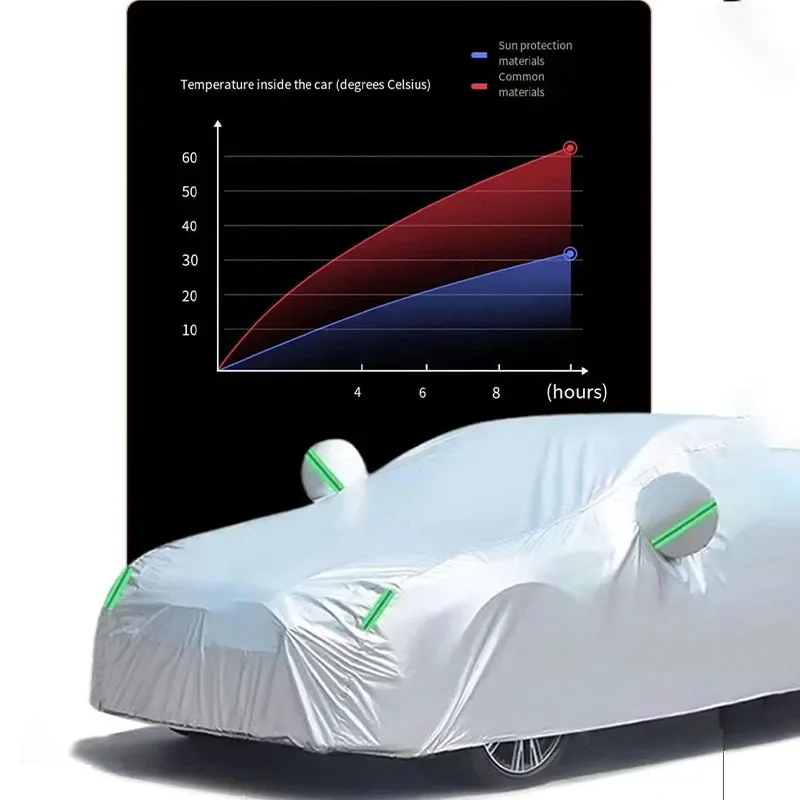 Voor Maybach S-Klasse Auto Anti Sneeuw Anti Stof Anti-Uv Anti Afbladderende Verf En Anti Regenwater 210T Autohoes Autohoes Bescherming