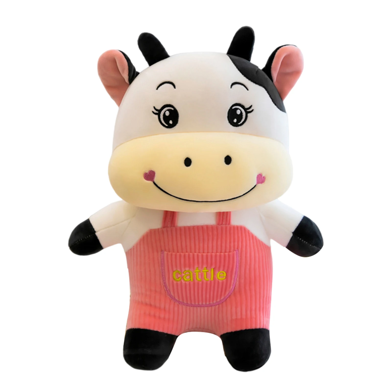 

Корова плюшевая игрушка с нагрудниками, большая сидячая корова, обнимающаяся декоративная подушка для мальчика