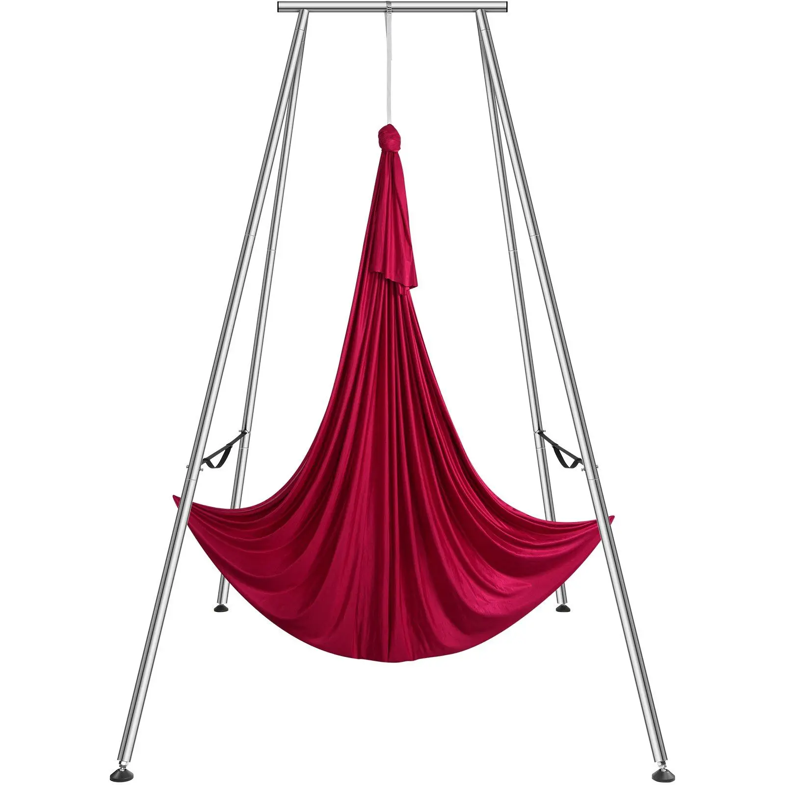 

9.67FT Aerial Yoga Frame – 551LB Capacity – Includes 6.6YD Hammock – Indoor/Outdoor Use – Professional Rig – Red.