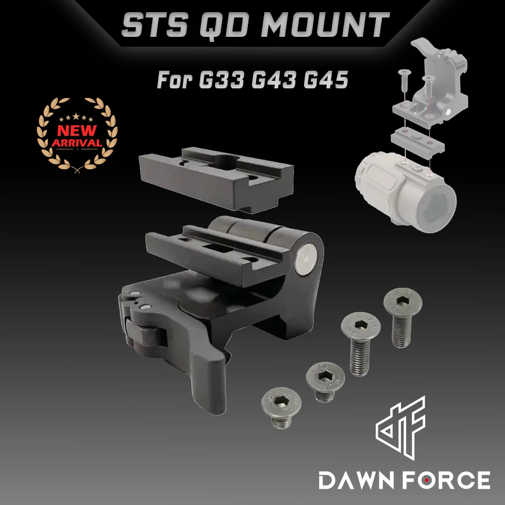 Metal Tactical Side to Switch STS QD Mount with Riser Plate For G33 G43 G45 Magnifier Scope