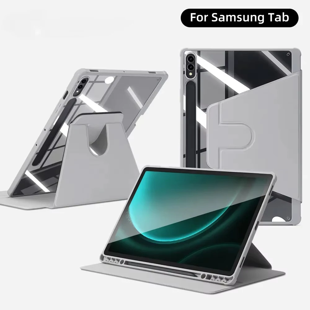 Case For Samsung Galaxy Tablet Tab S10 S9 FE 10.9 A9 S7 S8 Plus 12.4 11 A8 Smart Auto Sleep Wake Acrylic Cover