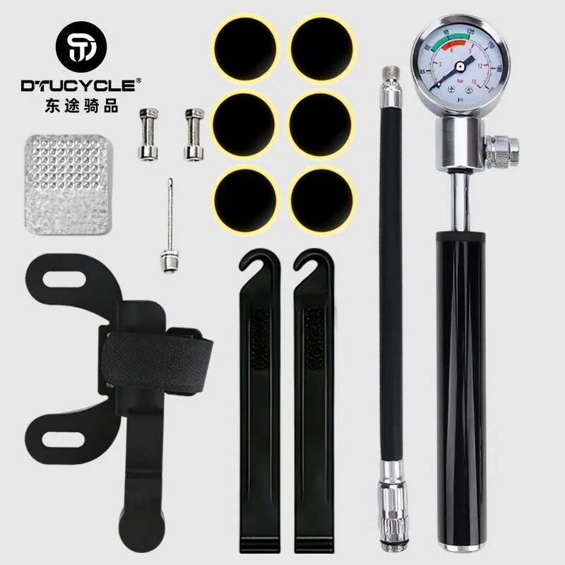 New Bicycle , Bicycle High Pressure Pump, Mountain Bike Meifa Nozzle Barometer,  Tire Repair