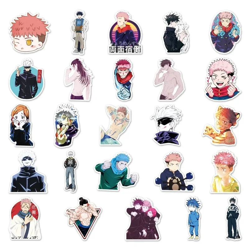50 sztuk Jujutsu Kaisen naklejki Gojo Satoru DIY Anime Graffiti naklejki bagaż telefon Laptop butelka dekoracja albumu do scrapbookingu zabawki dla dzieci
