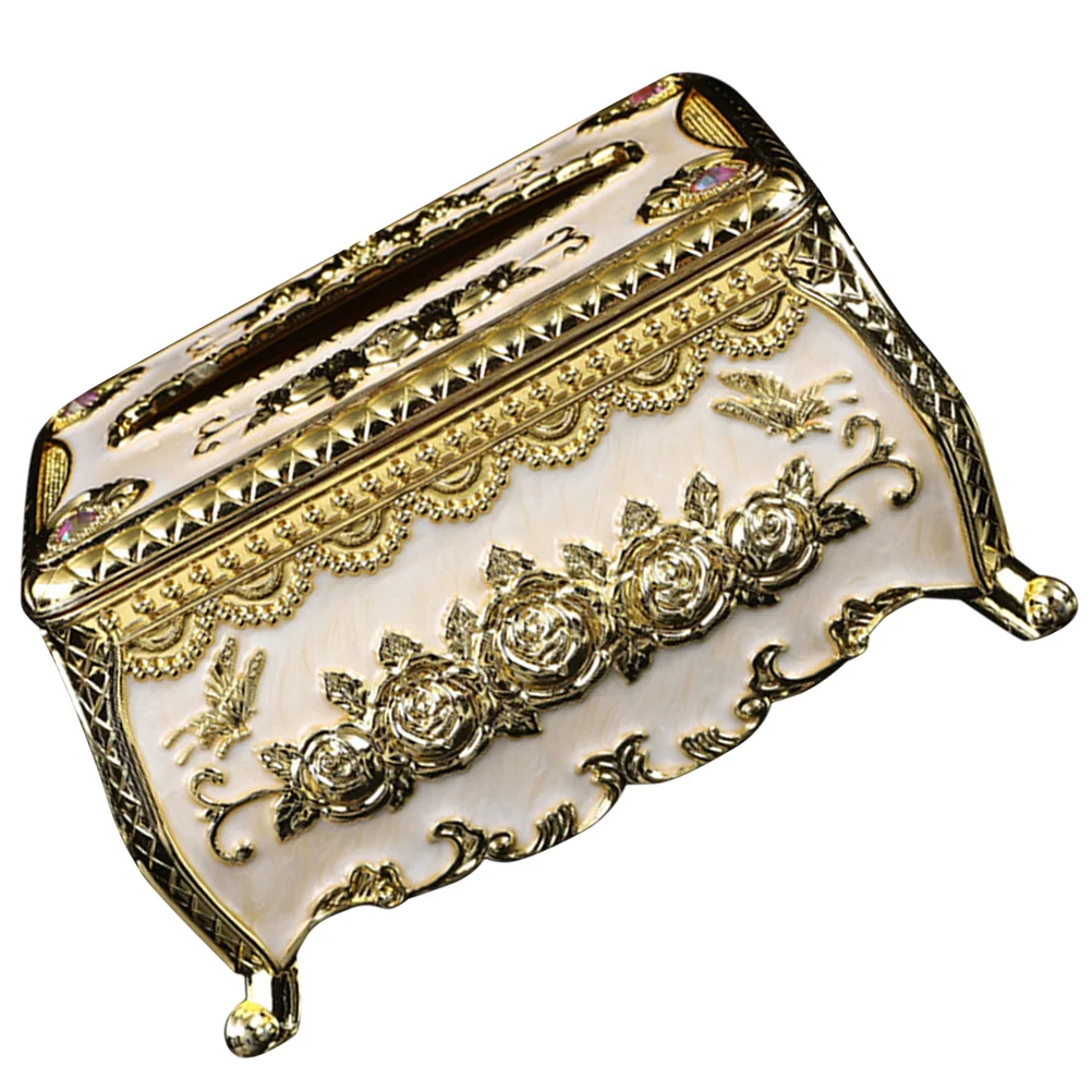 

European Style Acrylic Tissue Box Desktop Napkin Holder Frosted Paper Towel Case Cover for Home Office Restaurant