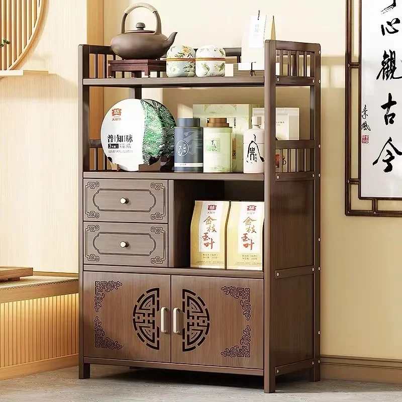 c9.21-New Chinese Duobaoge Display Locker Tea Tea Cabinet Multi-Functional Storage Rack
