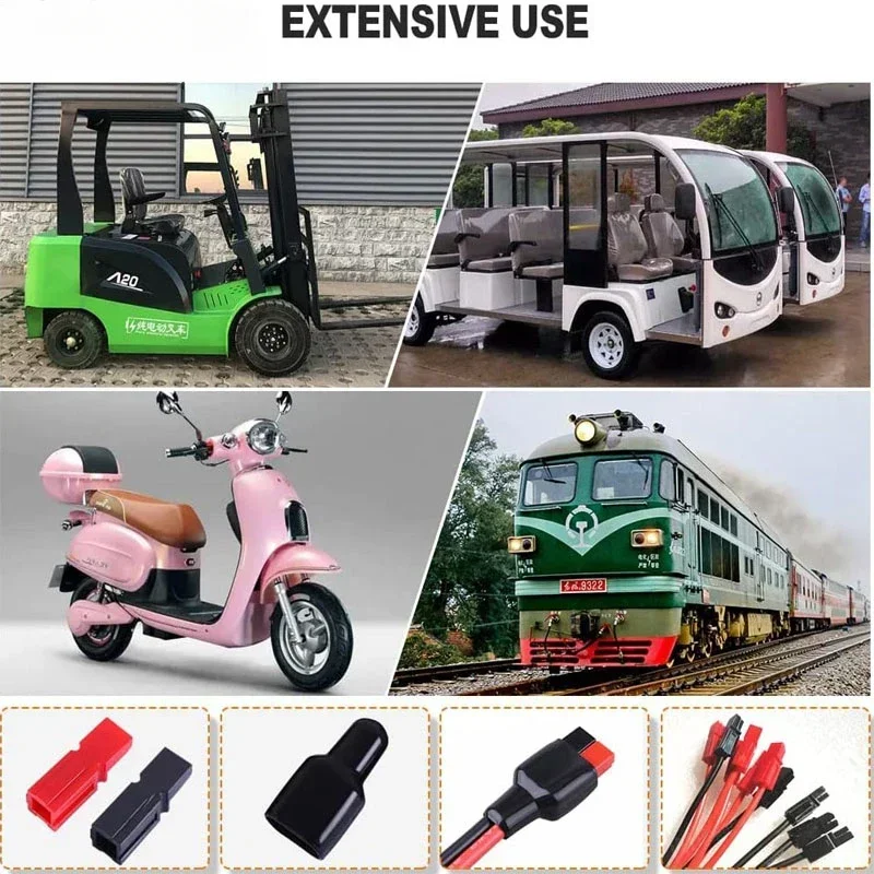 Electric Equipments15A/30A/45A Amp Plug 600V for Anderson Powerpole Connector with Rubber Dust Cover Sleeves Terminal Waterproof