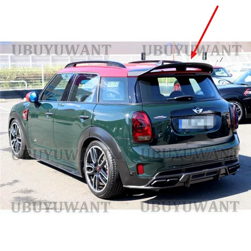 

For MINI COUNTRYMAN F60 2017-2023 Carbon Fiber /Glossy Black Roof Spoiler Rear Window Wing Body Kit Racing Accessories Trim