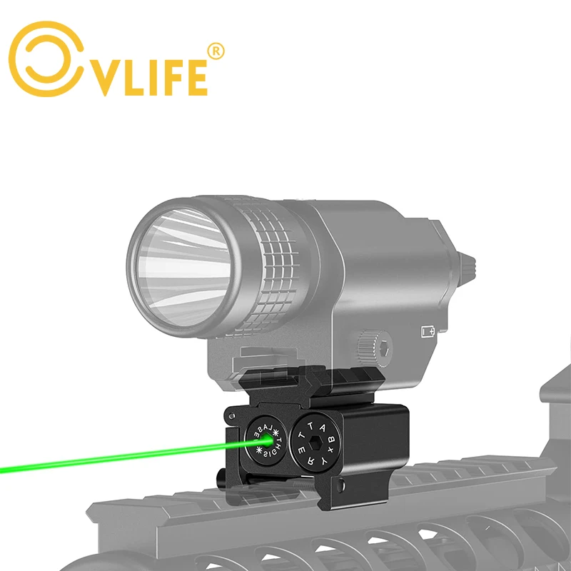 

Зеленый лазерный прицел CVLIFE для пистолета с рейкой, низкопрофильный компактный винтовочный пистолет, лазерный пистолет, точный и держится на нуле