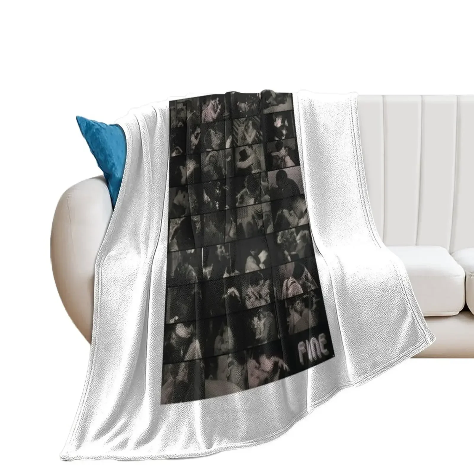 The Censored Kisses of Cinema Paradiso Throw Blanket Bed blankets and throws Soft Big Decorative Sofa Blankets