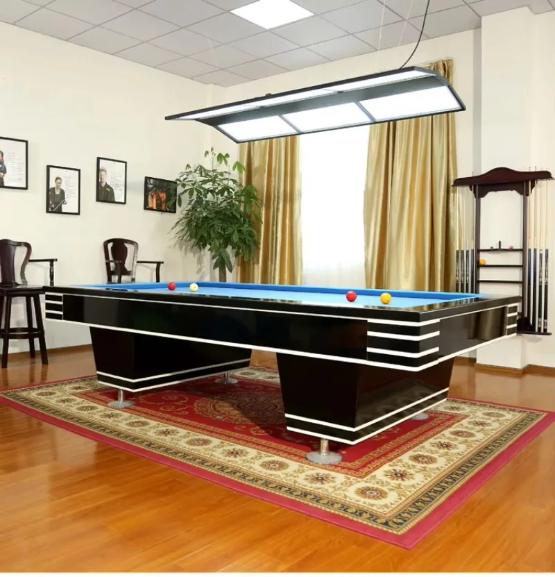 Luxurious Solid Wood and Slate Pool Table with Plastic Pockets Durable Home & Club Use Billiard Table