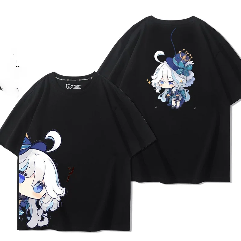 Popular Genshin Impact Furina Men's T-shirts 3D Print Short Sleeve t shirts Fashion Men Women Crew Neck Y2k Tops Summer Clothing