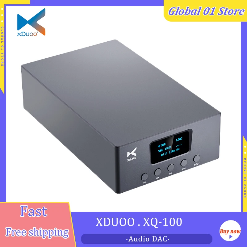 

XDUOO XQ-100 ES9038Q2M*2 CS8406 Bluetooth 5.0 DAC CSR8675 LDAC 96KHz 24Bit Decoder HiFi Audio Receiver Converter Balanced Output