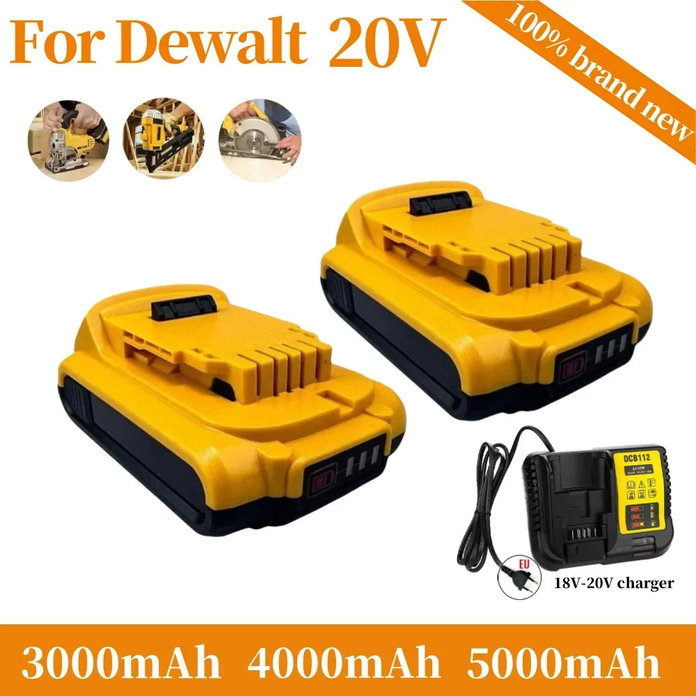 For Dewalt 20V Battery 3.0Ah/4.0Ah/5.0Ah DCB609 Lithium-ion Battery For DCB200 DCB201 DCB609 DCB182 DCB204 Battery for Dewalt 20